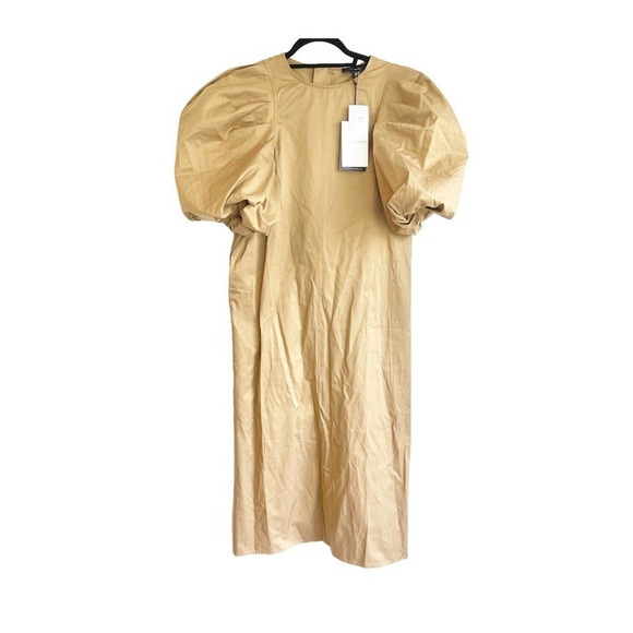 En Saison Balloon Sleeve Cotton Blend Poplin Midi Dress Women's Size XS NWT - Picture 7 of 12